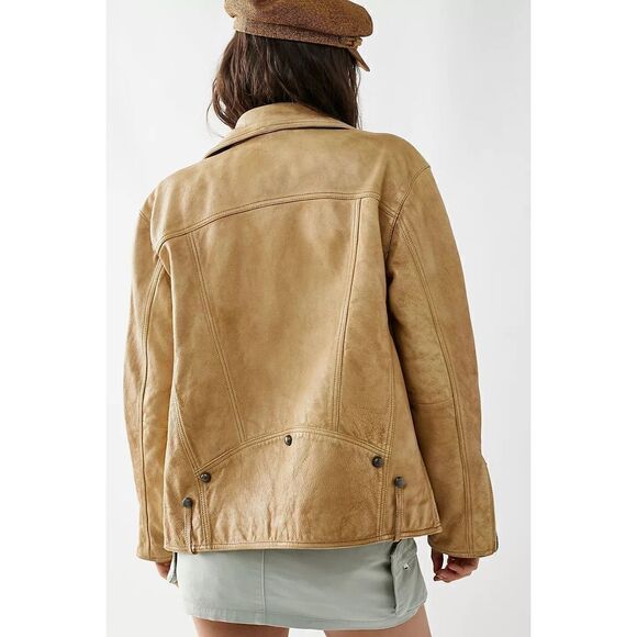 - NWT Free People We The Free Jealousy Leather Moto Jacket Size S - Picture 8 of 10